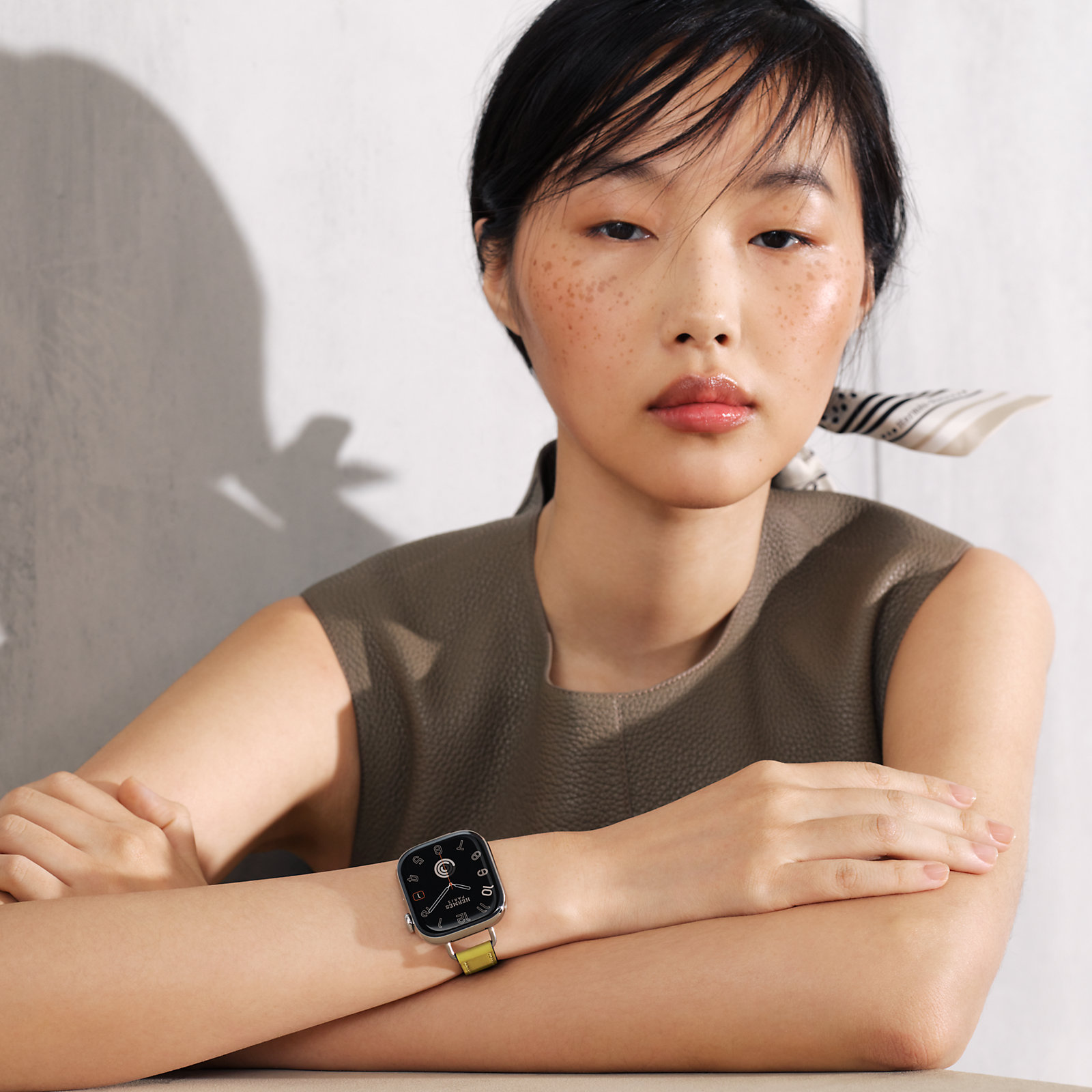 Series 11 case & Band Apple Watch Hermès Single Tour 42 mm Attelage