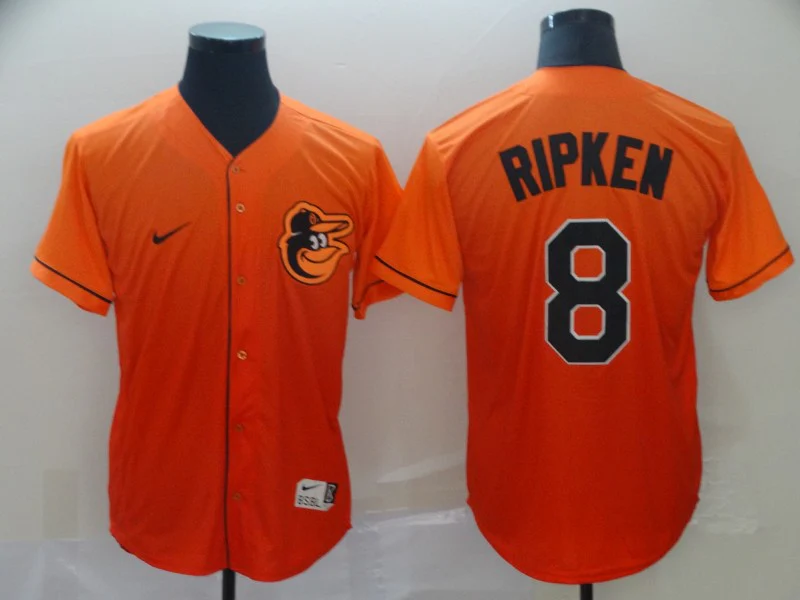 Men's Baltimore Orioles Cal Ripken Jr. #8 Orange Gradient Replica Jersey