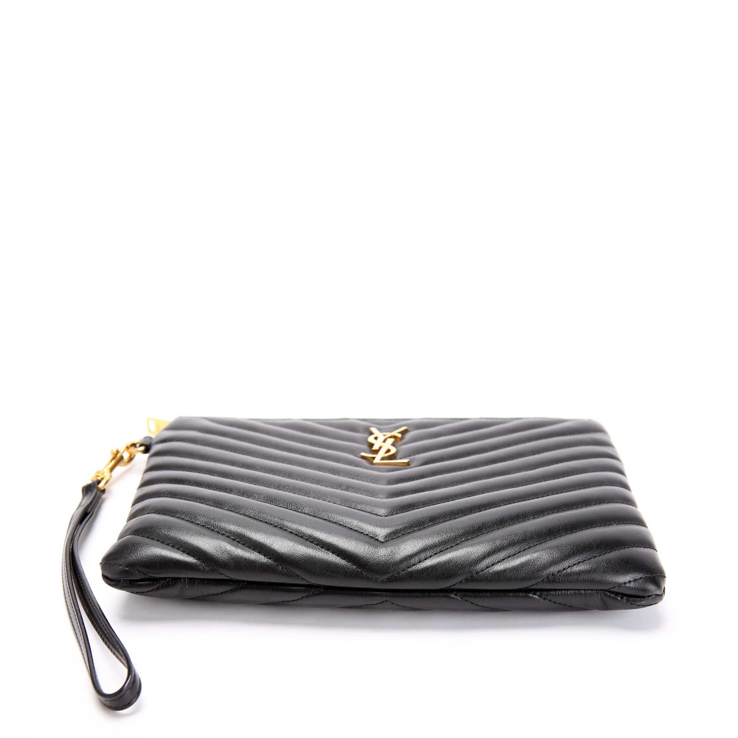 379039 A5 Matelasse Pouch Black
