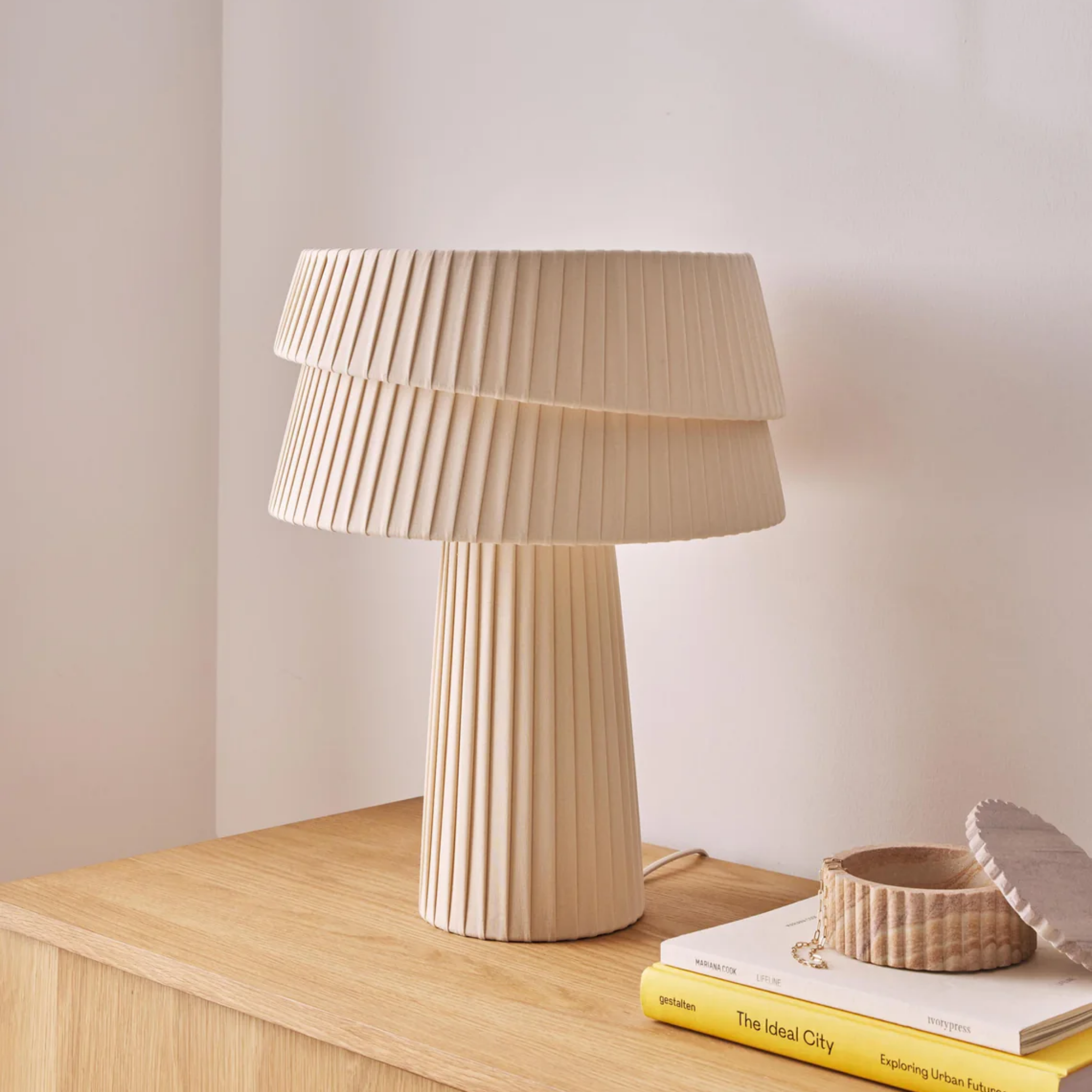 Textured Linen Table Lamp