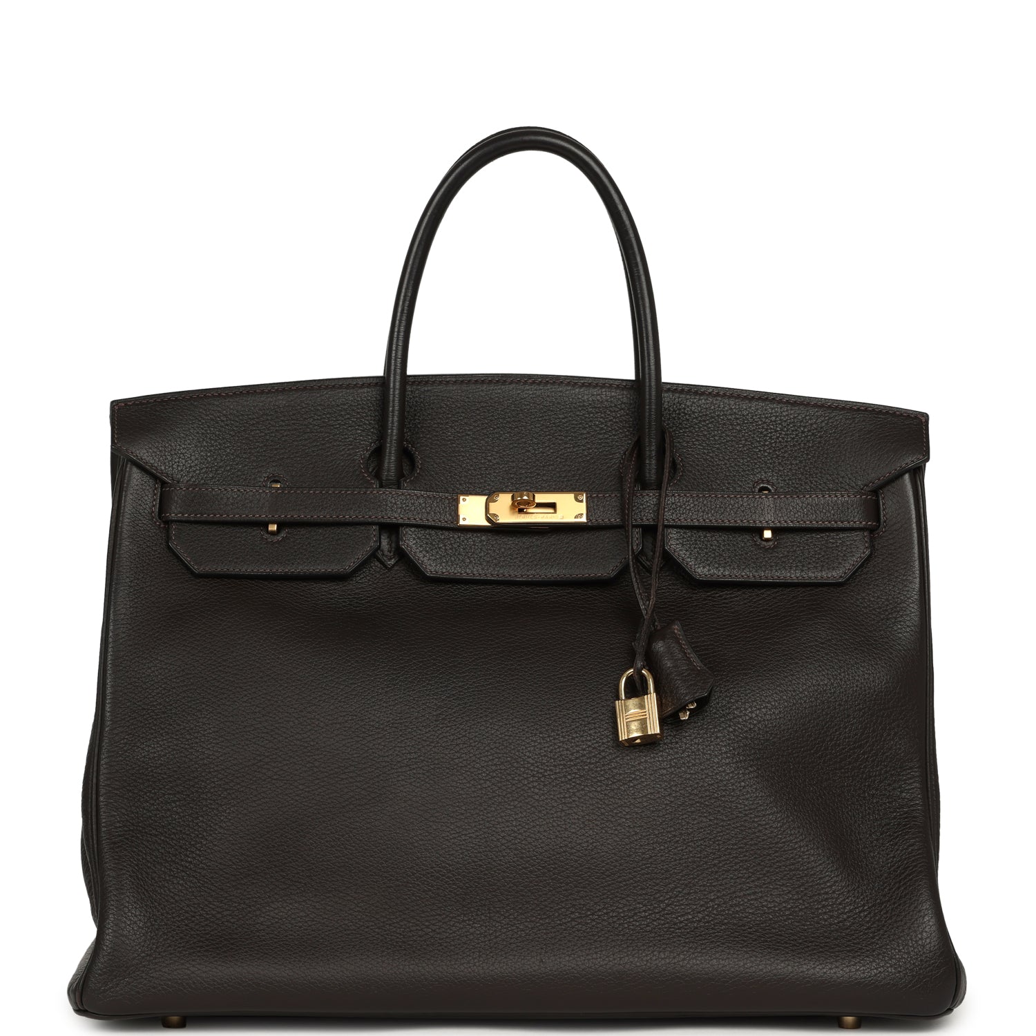 HERMÈS Birkin 40 Ebene Togo Gold Hardware