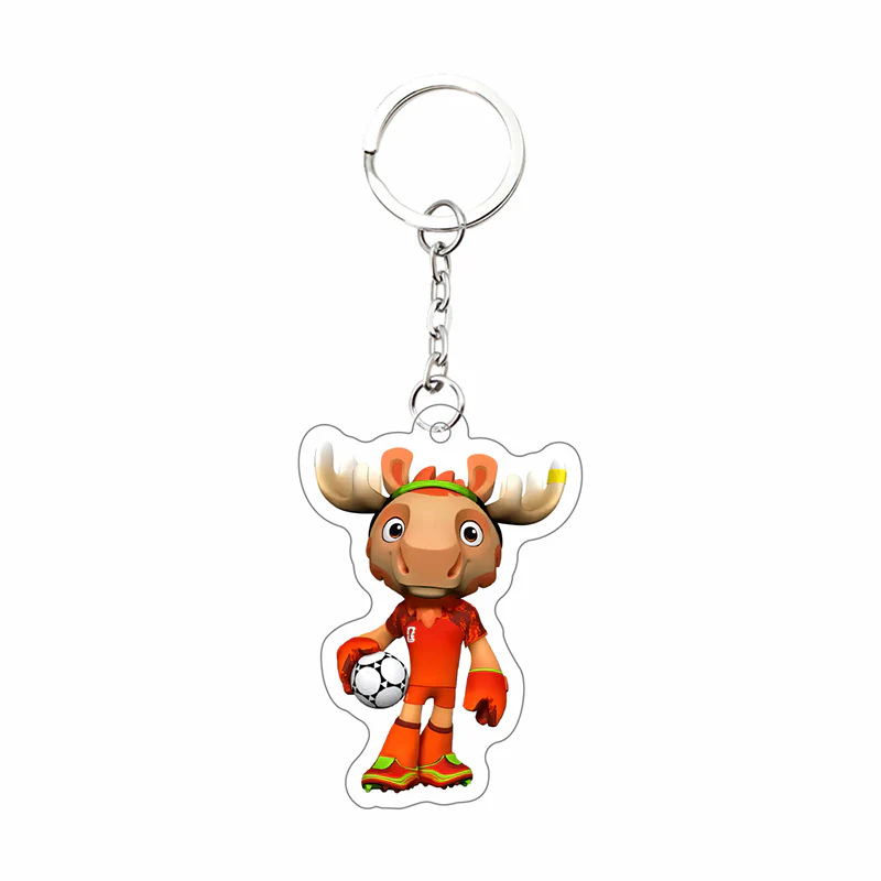 2026 US-Canada-Mexico World Cup mascot keychain moose sea eagle jaguar acrylic pendant fan gift