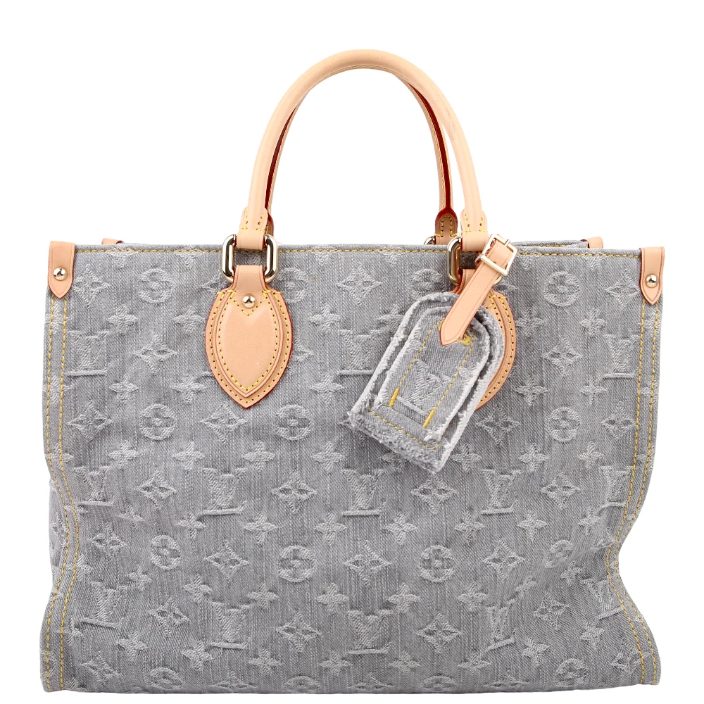 LOUIS VUITTON ONTHEGO MM Denim Monogram Grey