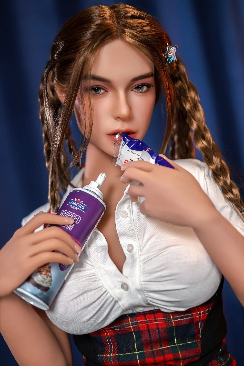 US Stock - YAMIEE Kiara 5.38ft/ 164cm 934E ROS Soft Silicone Head + TPE Body American Hot Girl Slim Sex Doll