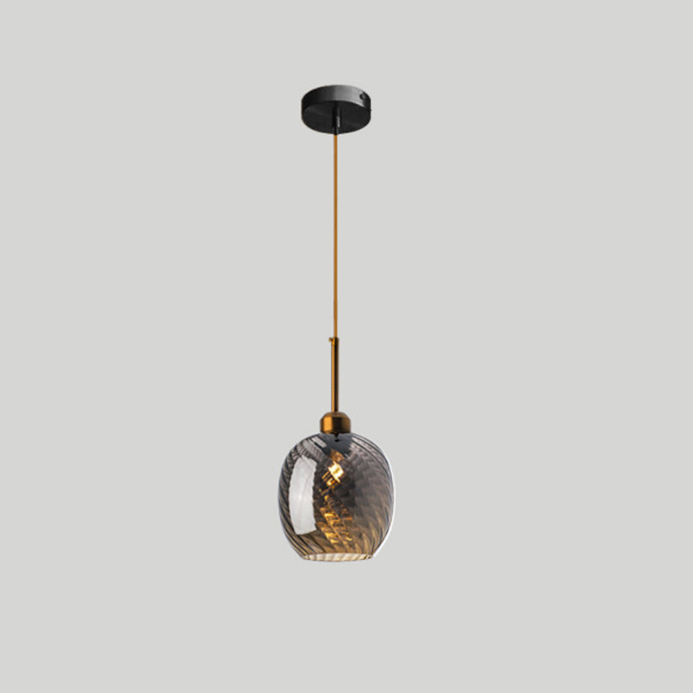 Ripple Glass Simple Dining Room Pendant Light