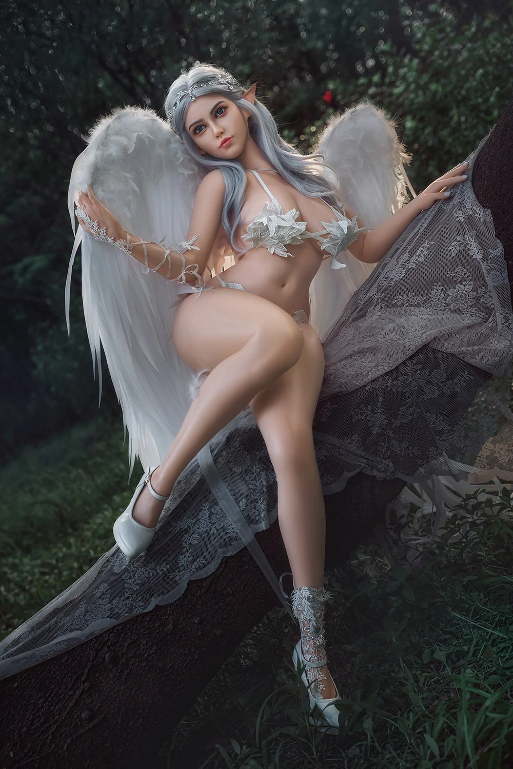 Heather 5ft38/ 164cm S19 Head Full Silicone Big Boobs Real-life ELF Hentai Sex Doll