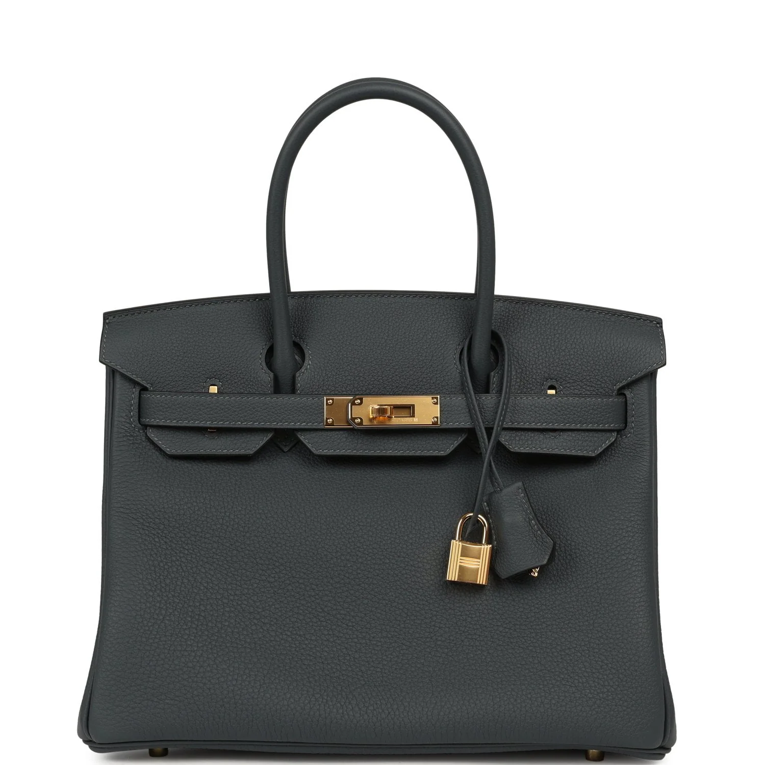 HERMÈS Birkin 30 Gris Misty Togo Gold Hardware