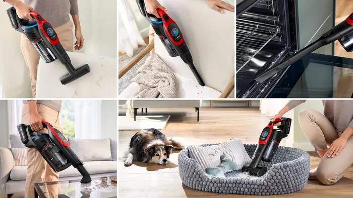 BOSCH - Aspirapolvere ricaricabile BCS1041PET-Black,Red