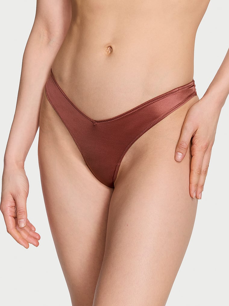 Very Sexy Strappy-Back High-Leg Thong Panty Smooth