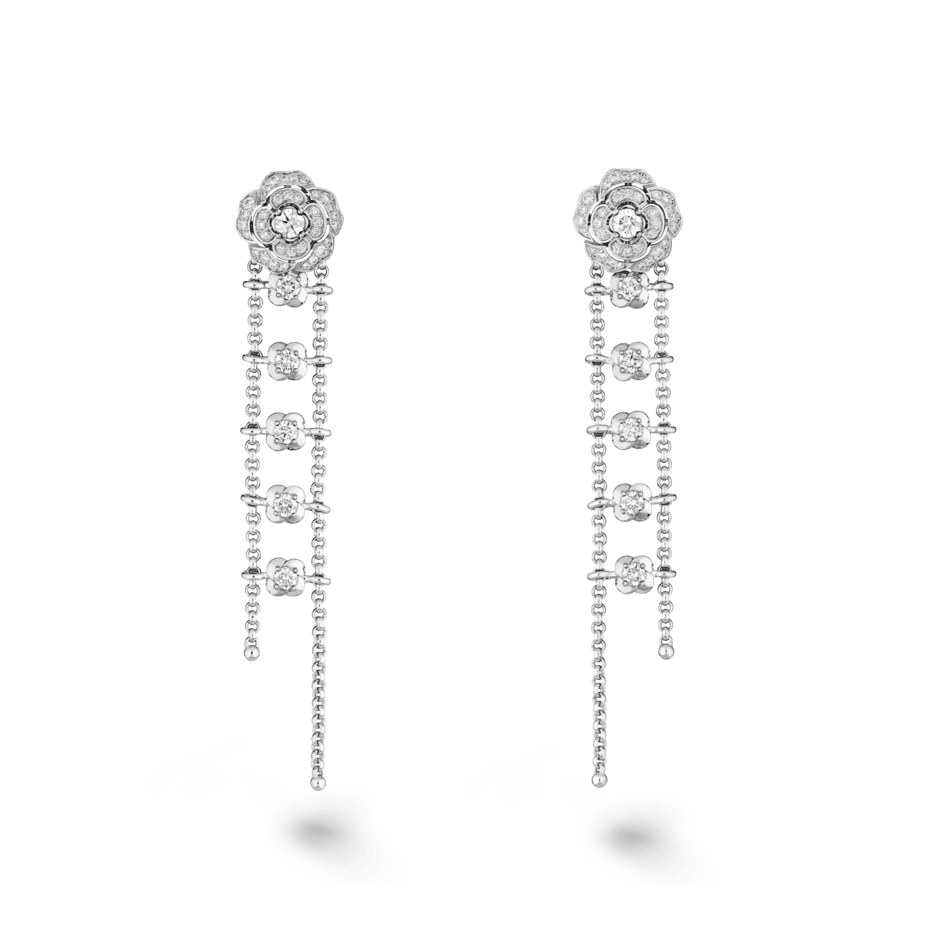 Bouton de Camélia supple transformable earrings