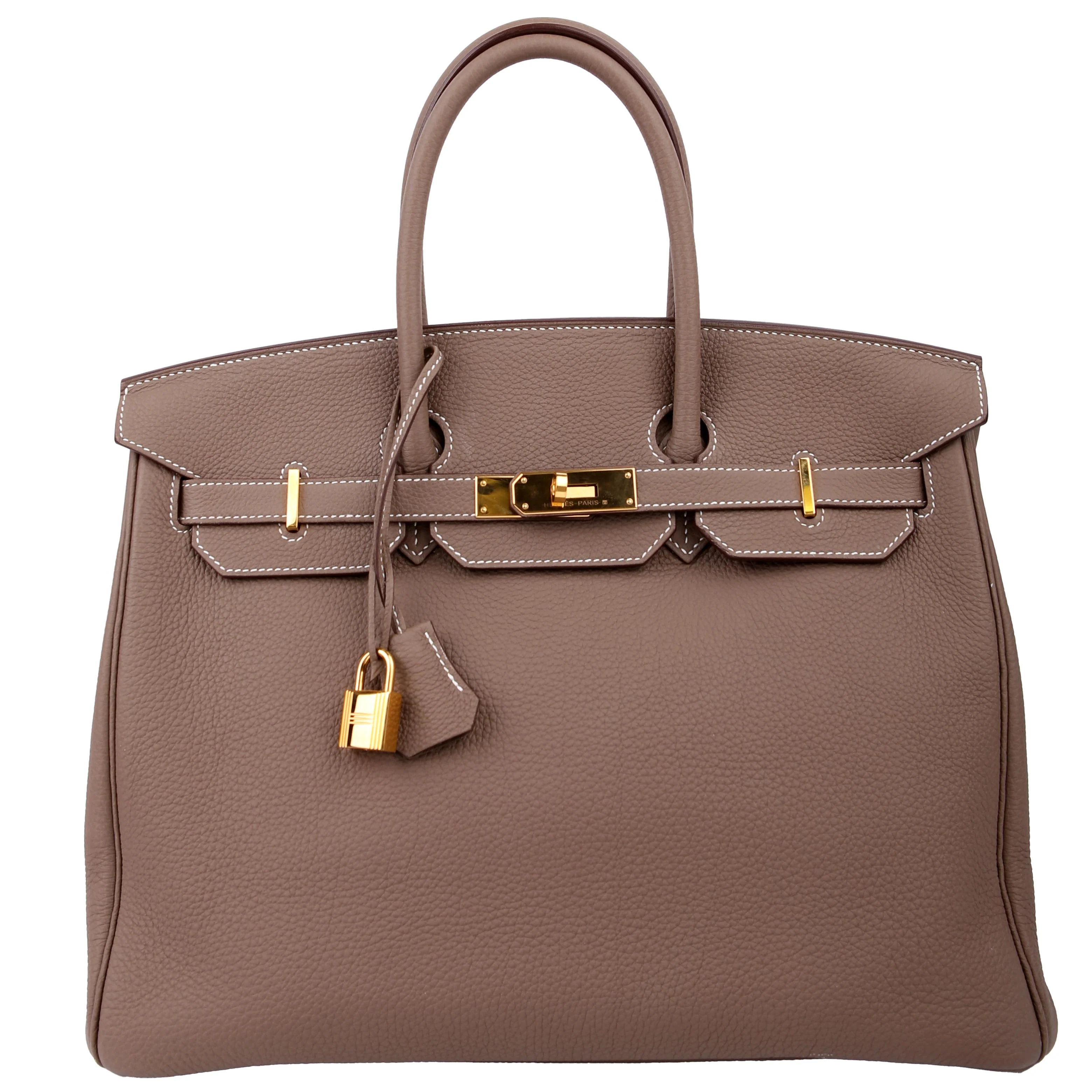 HERMÈS Birkin 35 Togo 2019 Etoupe/Gold