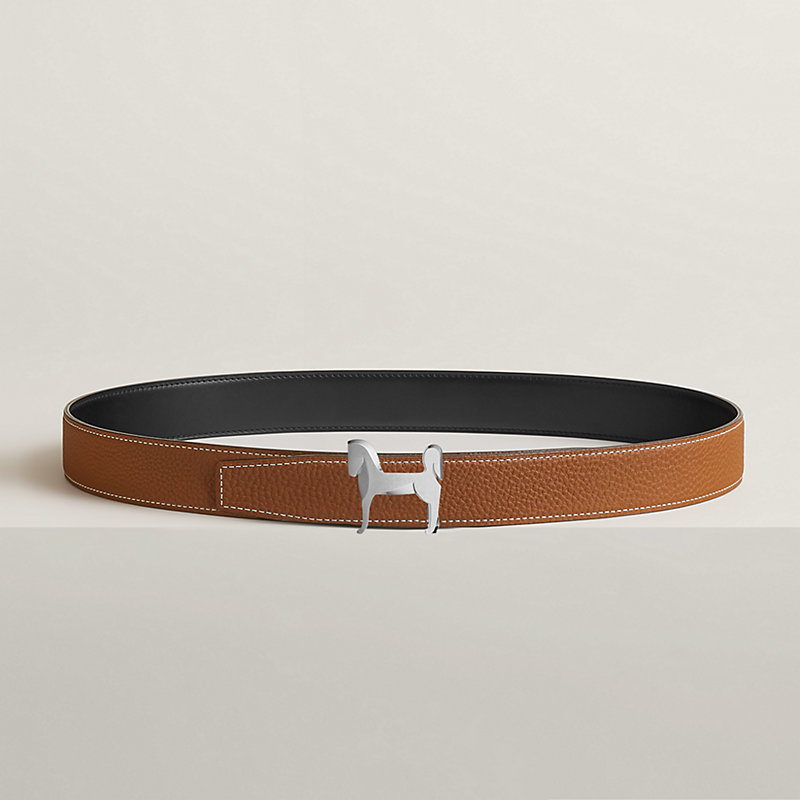 Panache belt buckle & Reversible leather strap 32 mm