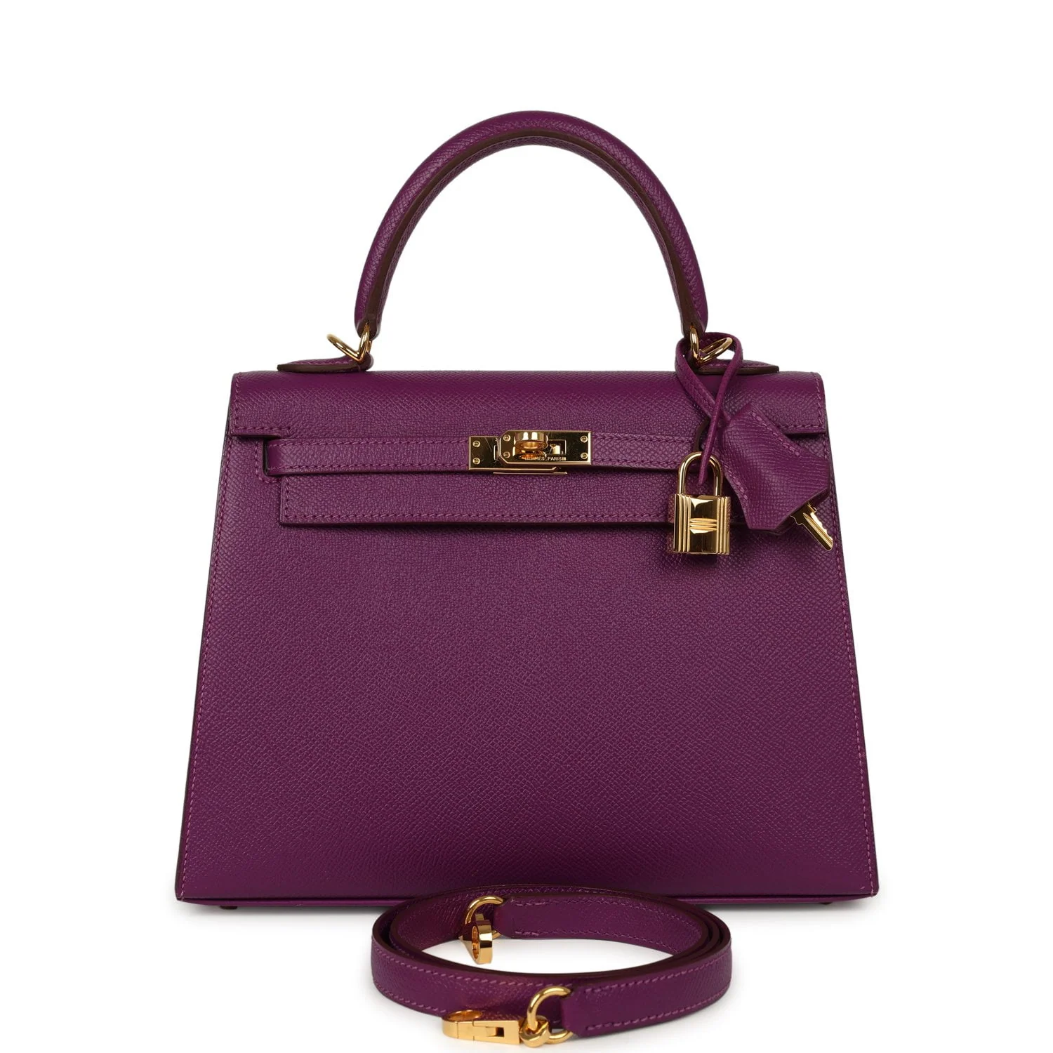 HERMÈS Kelly Sellier 25 Anemone Epsom Gold Hardware