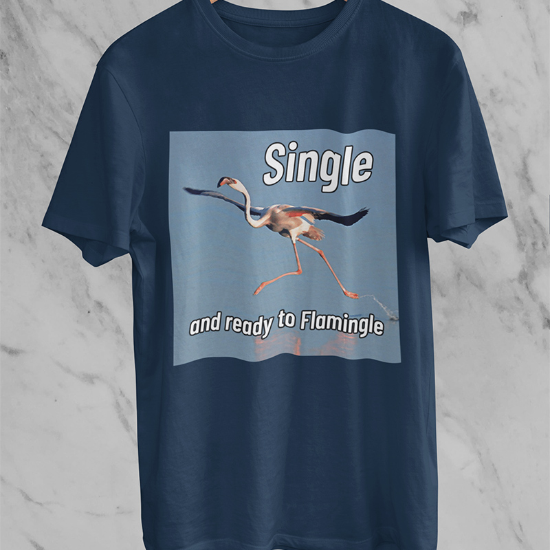 Single And Ready To Flamingle T-shirt