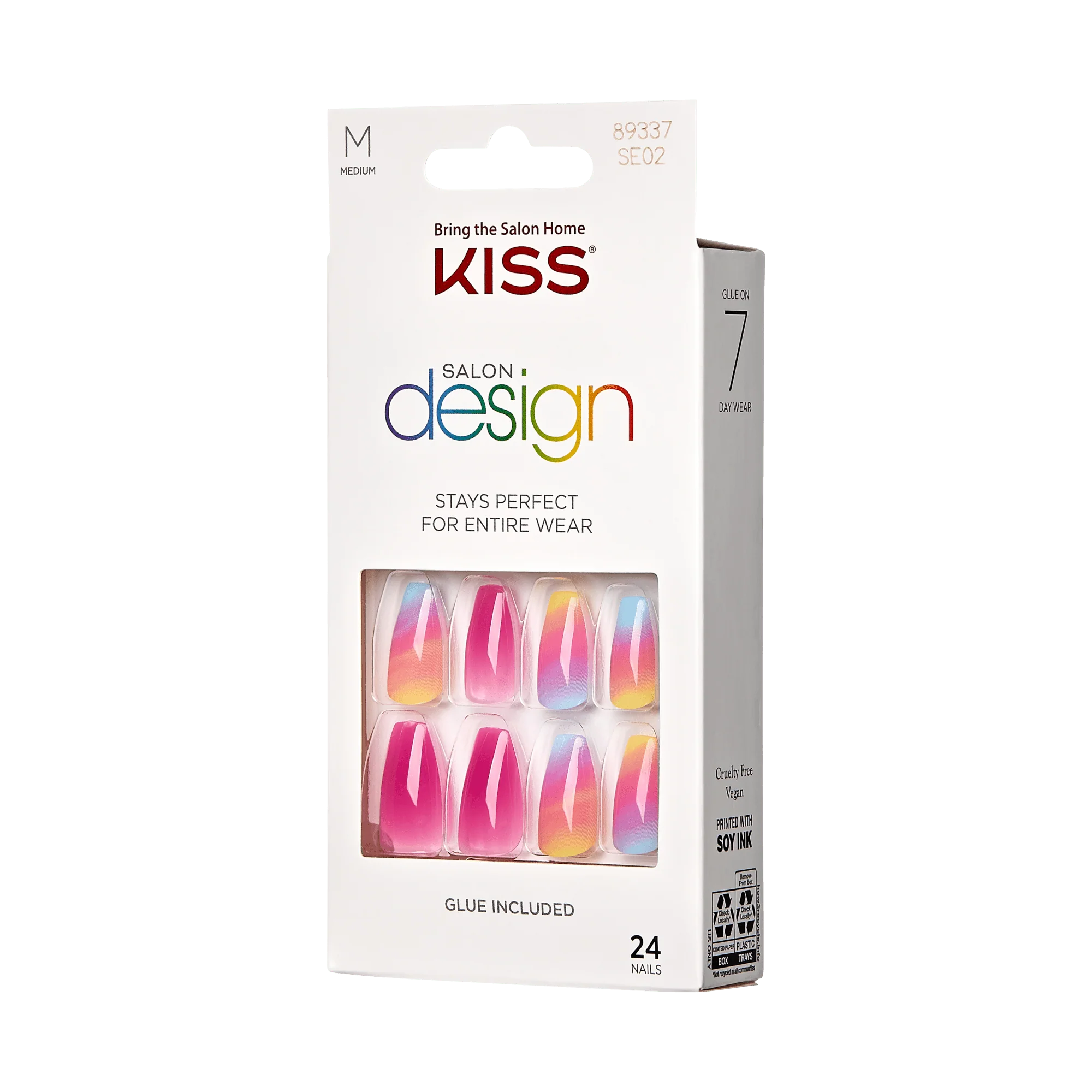 KISS Salon Design Press On Glue Nails - The Motto
