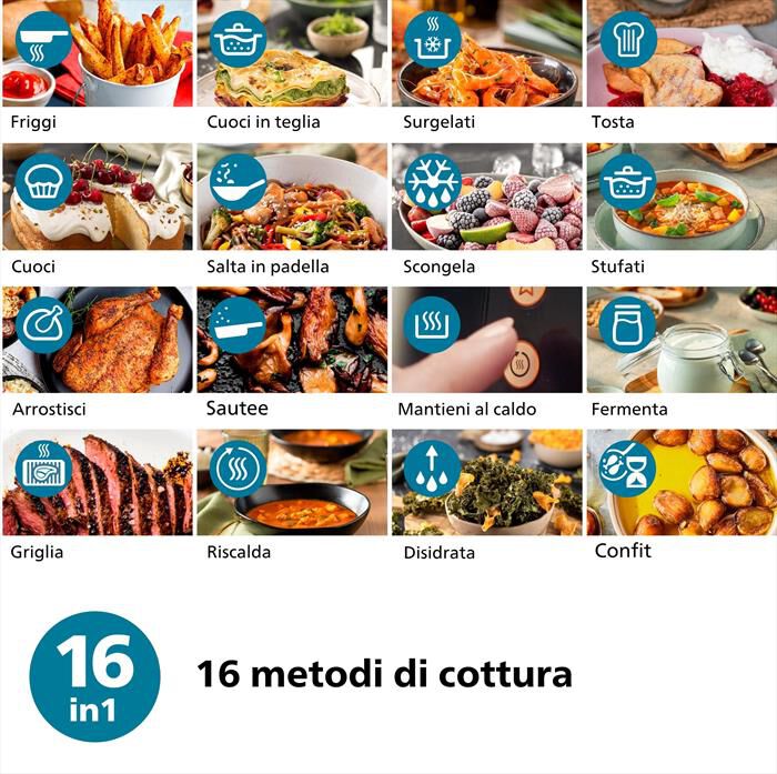 PHILIPS - Friggitrice aria AIRFRYER SERIE 3000 6.2L NA332/00-Nero