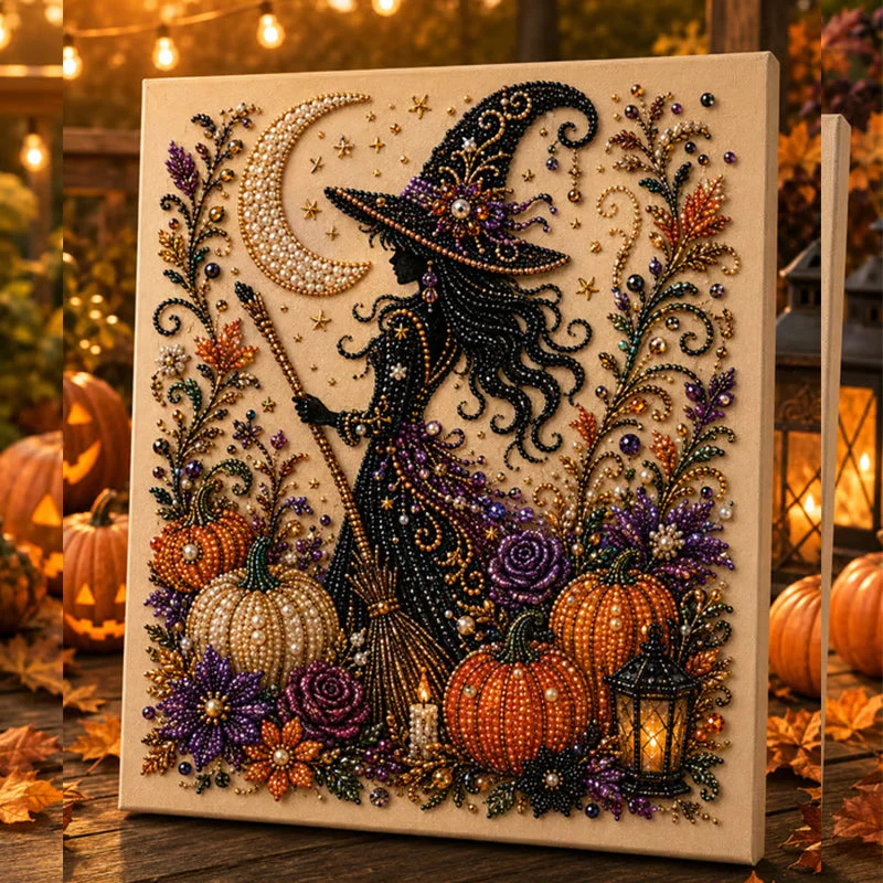 🔥🎁50K Over Sold —— HOT SALE!!!👻Halloween Ghost Pearl Art DIY Kit