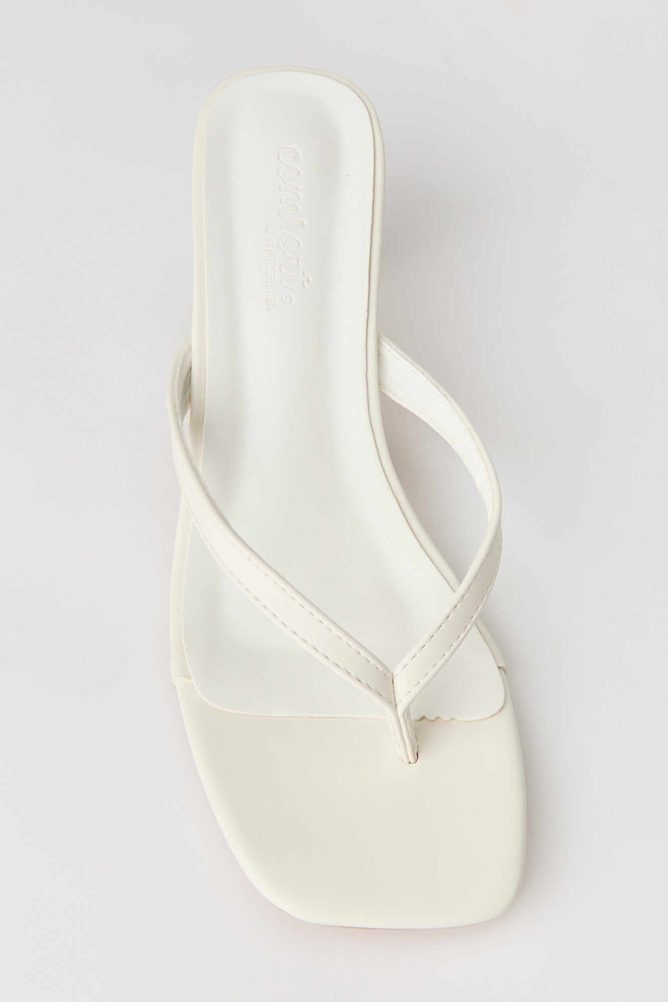 Faux Leather Thong Kitten Heel
