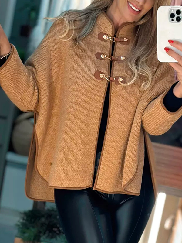 🌲 SALE🔥 Casual Knitting Cape with Buckle