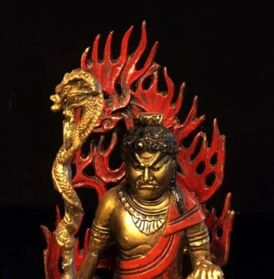 21CM Old Chinese Bronze Statue Buddha N1606