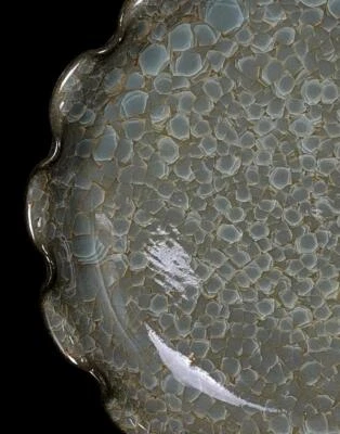 26CM Xuanhe Signed Old Chinese Ru Kiln Dish N762