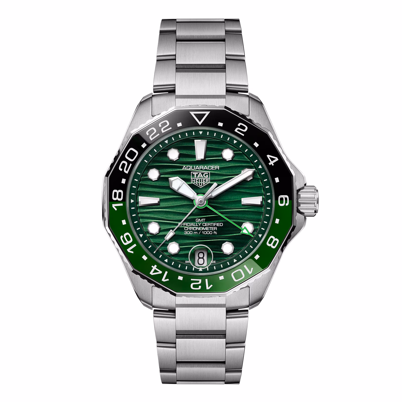 【7A Quality】TAG Heuer Aquaracer Professional 300 GMT 42mm Mens Watch Green WBP5115.BA0013