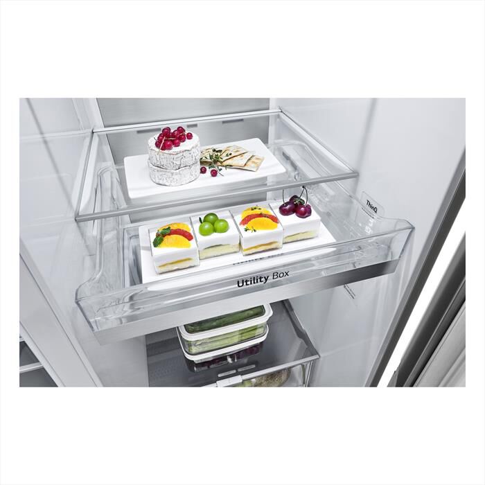 LG - Frigorifero side by side GSLV90PZAD Classe D 635lt-Acciaio inossidabile