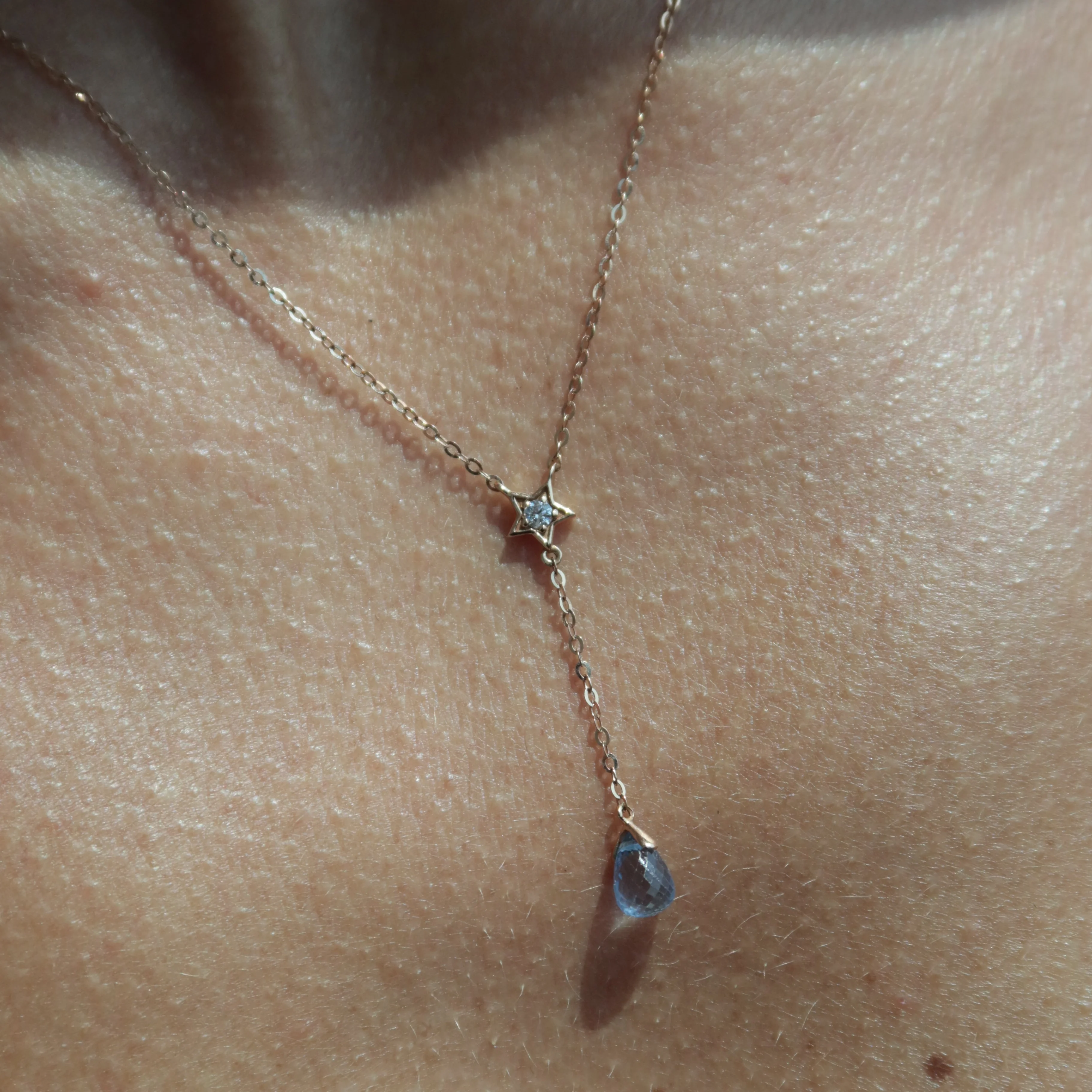 Alula Blue Sapphire Diamond Necklace