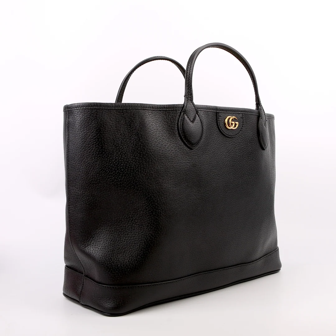 GUCCI 739730 Leather Medium Tote Black