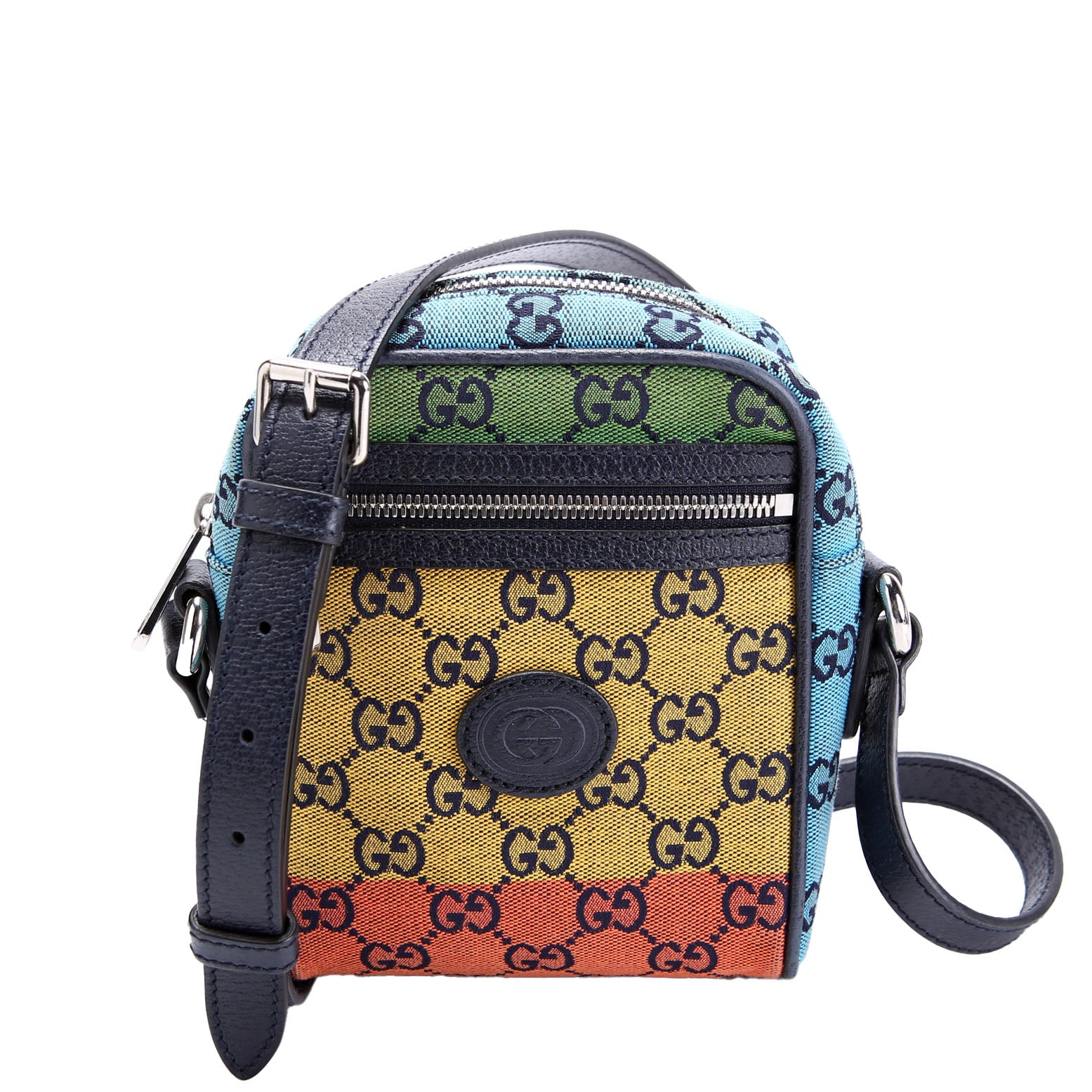 GUCCI 653659 Retro G Interlock Small Messenger Multicolor Navy