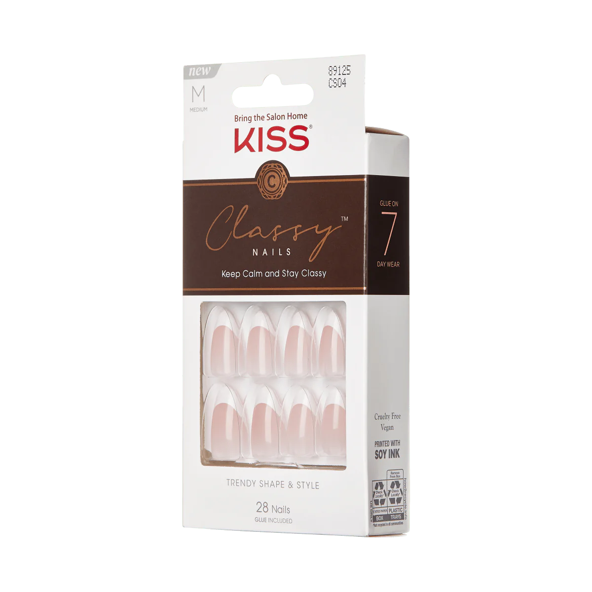 KISS Classy Press On Glue Nails - Dashing