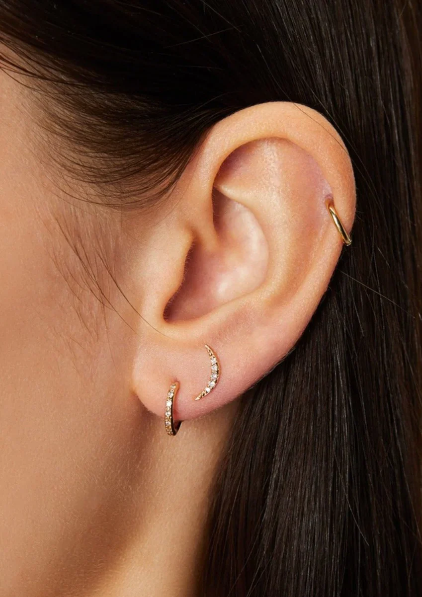 Diamond Cresent Stud