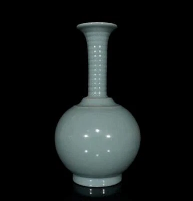 28CM Old Chinese Ru Yao Ru Kiln Vase w/ear N295