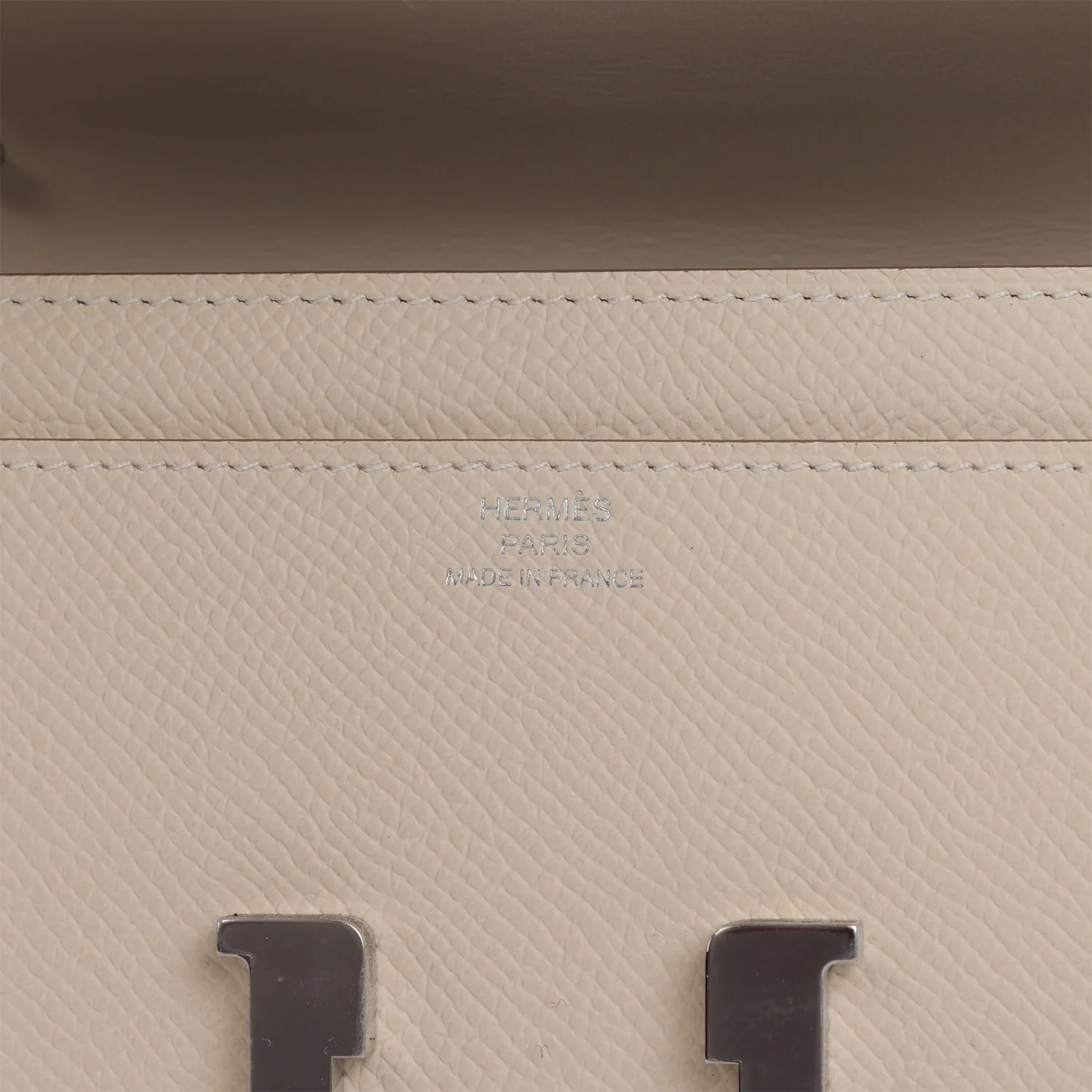 Hermes Constance Wallet To Go Craie Epsom Palladium Hardware