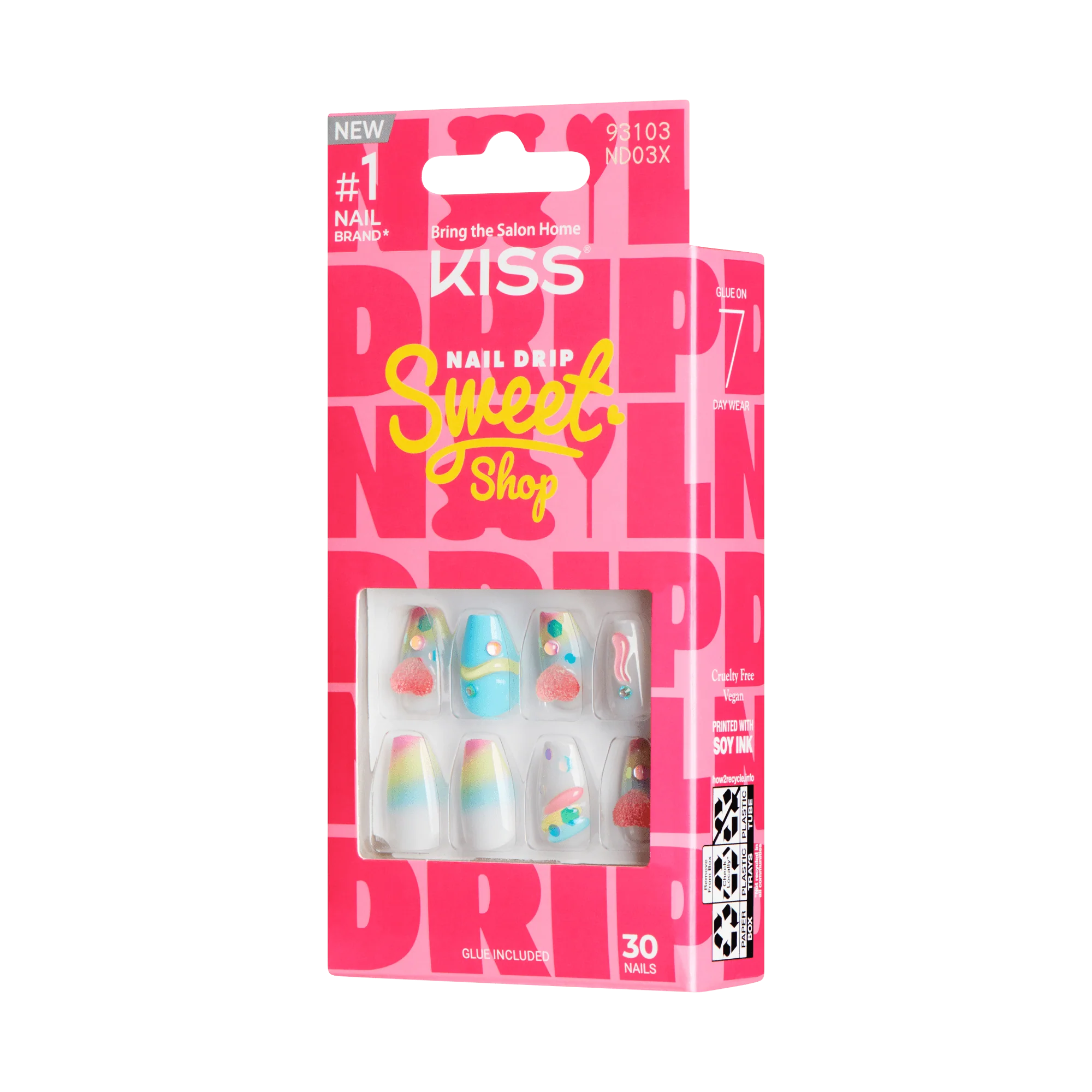 KISS Nail Drip Sweet Shop Press On Glue Nails - Drip Today