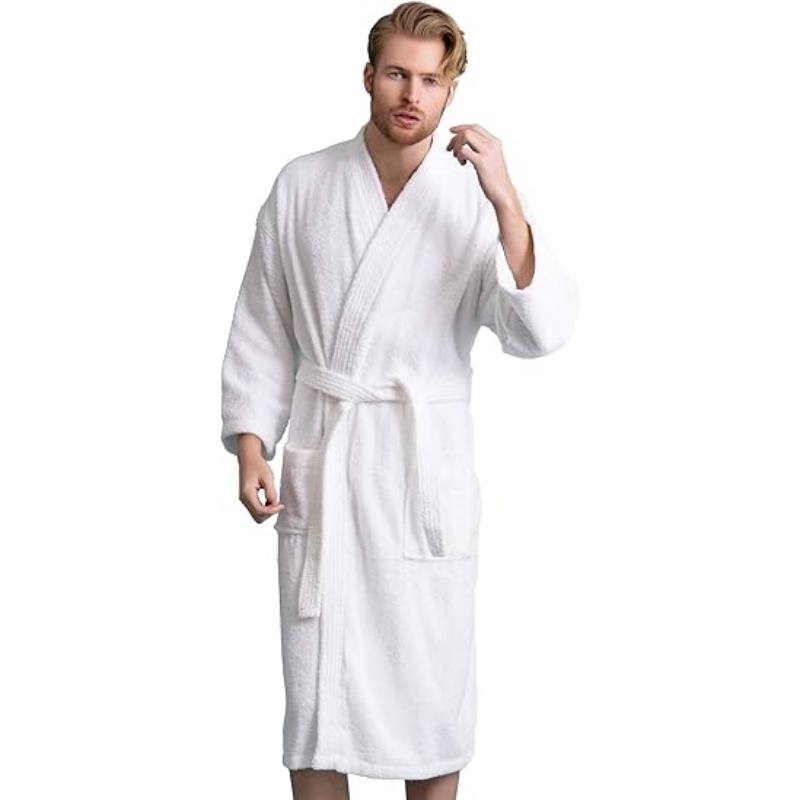 Men's Turkish Terry Kimono Style Bathrobe