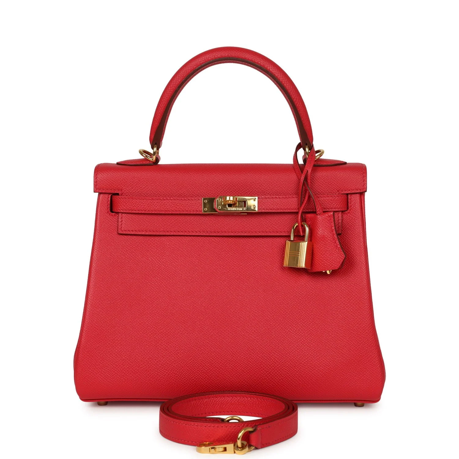 HERMÈS Kelly Retourne 25 Bougainvillea Epsom Gold Hardware