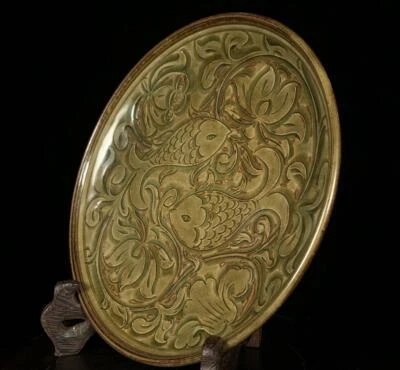 Old Chinese Song Cizhou Yao Cizhou Kiln Dish w/fish CK267