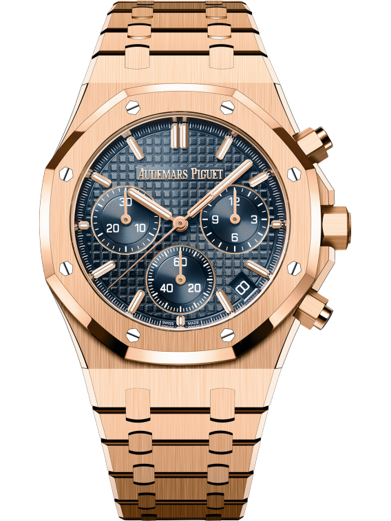 AUDEMARS PIGUET ROYAL OAK Pink Gold “Bleu nuit nuage 50” Dial CHRONOGRAPH 41mm