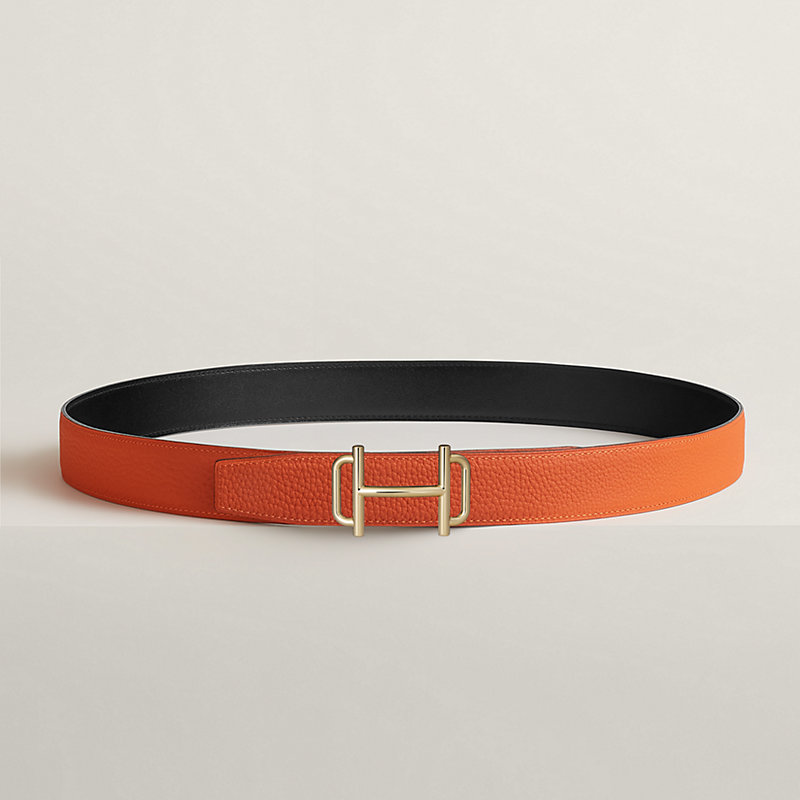 Royal belt buckle & Reversible leather strap 32 mm