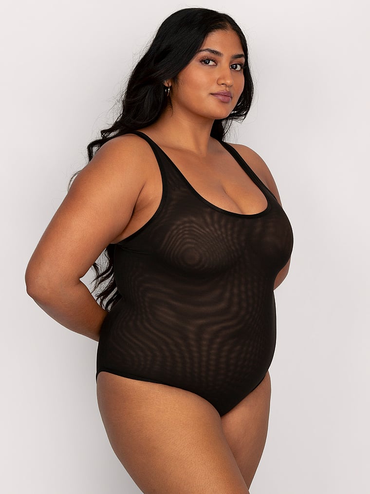 Curvy Couture Sheer Mesh Bodysuit
