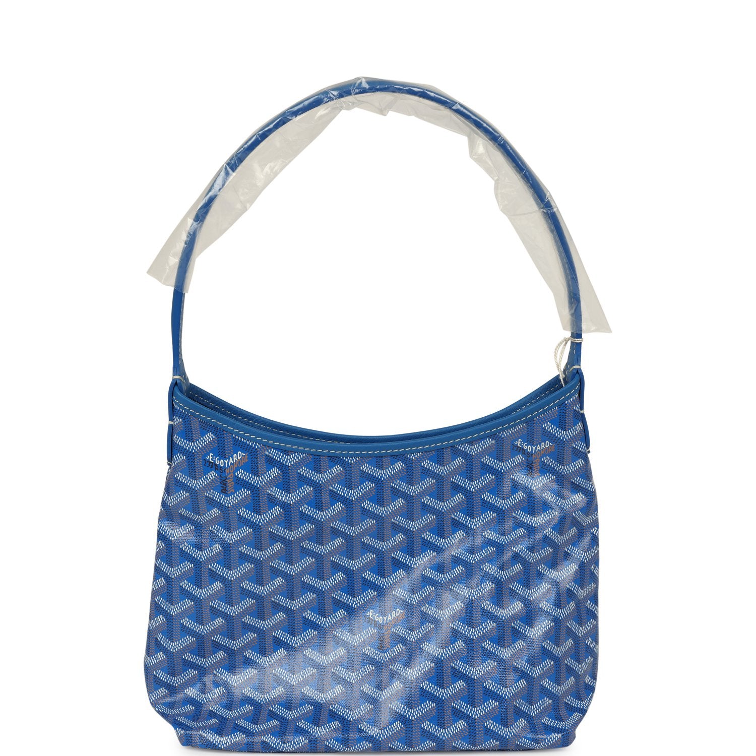 GOYARD Goyardine Sky Blue Bohème Mini Hobo Bag Palladium Hardware
