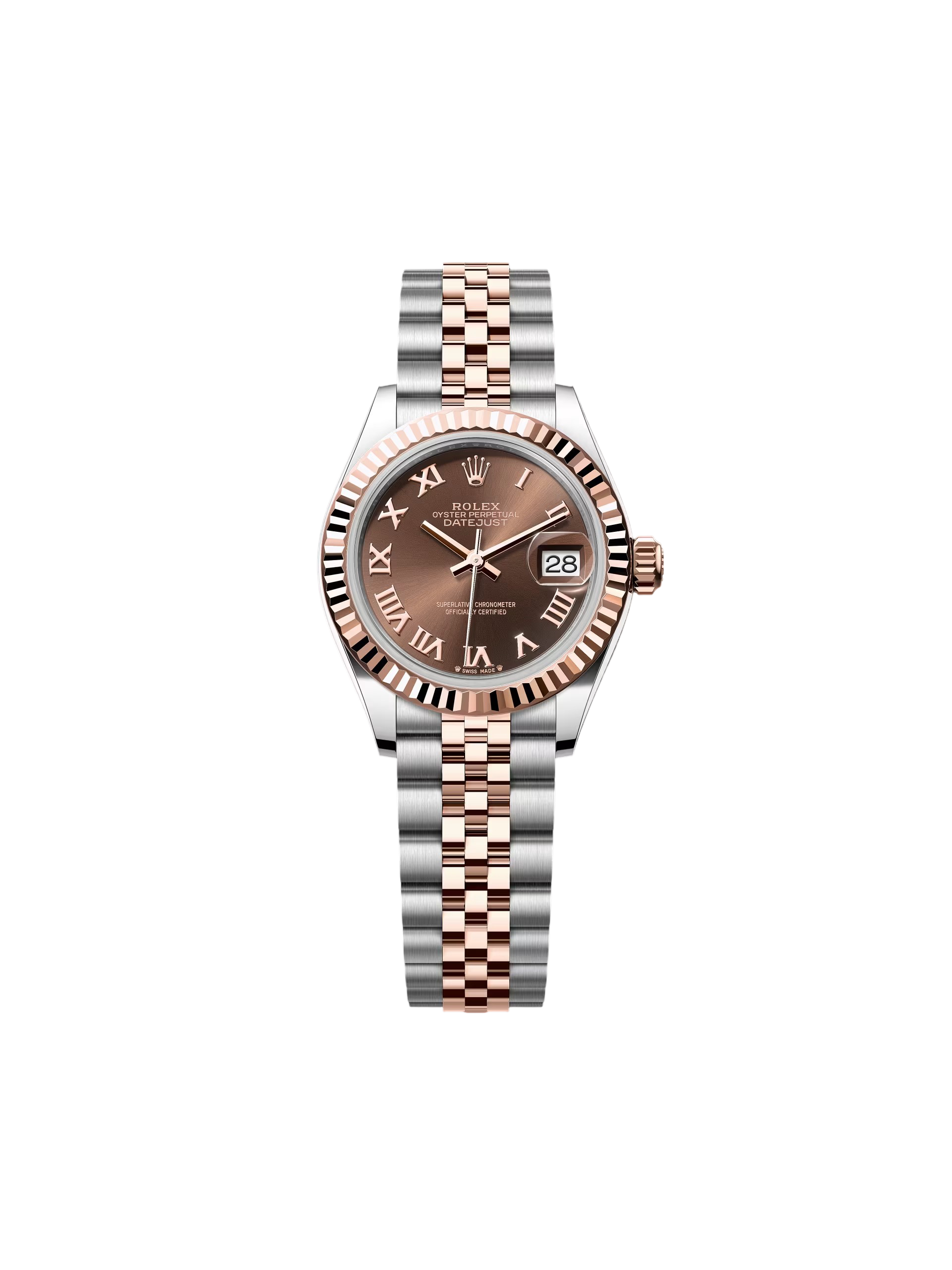 RLX Lady-Datejust 31mm 279171 Chocolate Roman Oyster Stainless Steel and Rose Gold