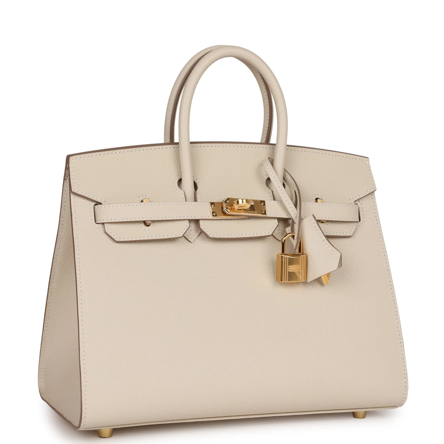 HERMÈS Birkin Sellier 25 Craie Epsom Gold Hardware (Auction Test: DO NOT BUY)