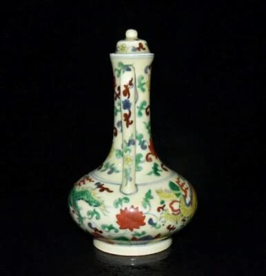 Chenghua Signed Old Chinese Doucai Teapot W/dragon N3081