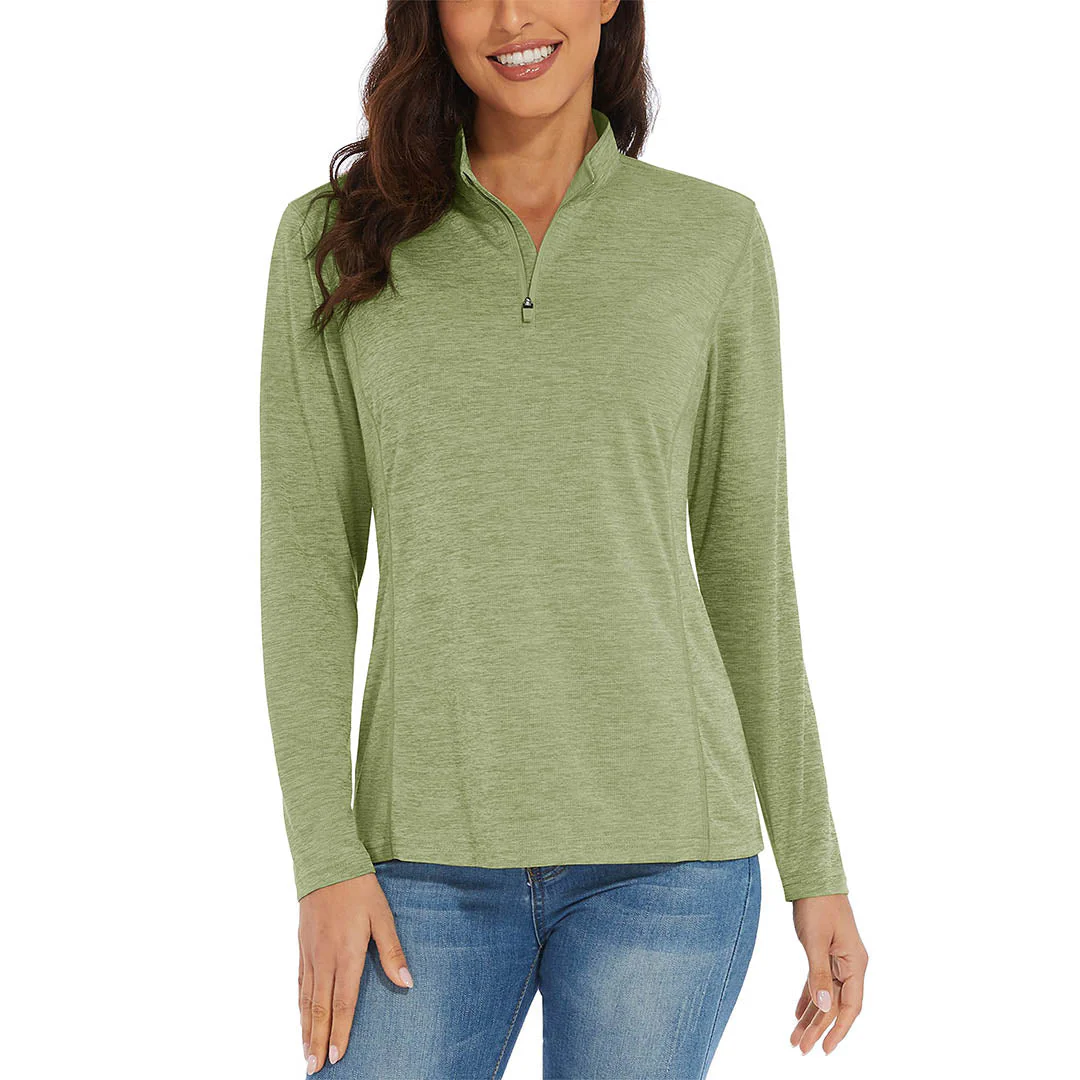 Women's UPF 50+ 1/4 Zip Quick Dry Hiking Shirts