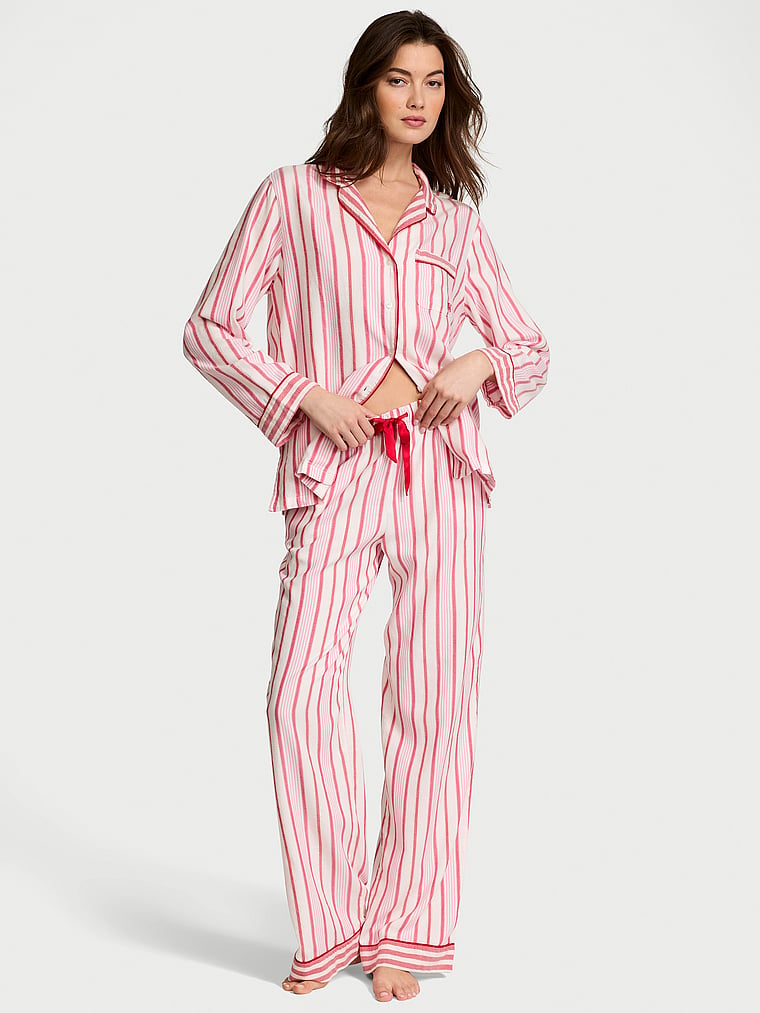 Victoria's Secret Flannel Long Pajama Set