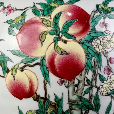 Yongzheng Signed Old Chinese Famille Rose Brush Washer W/peach CK5