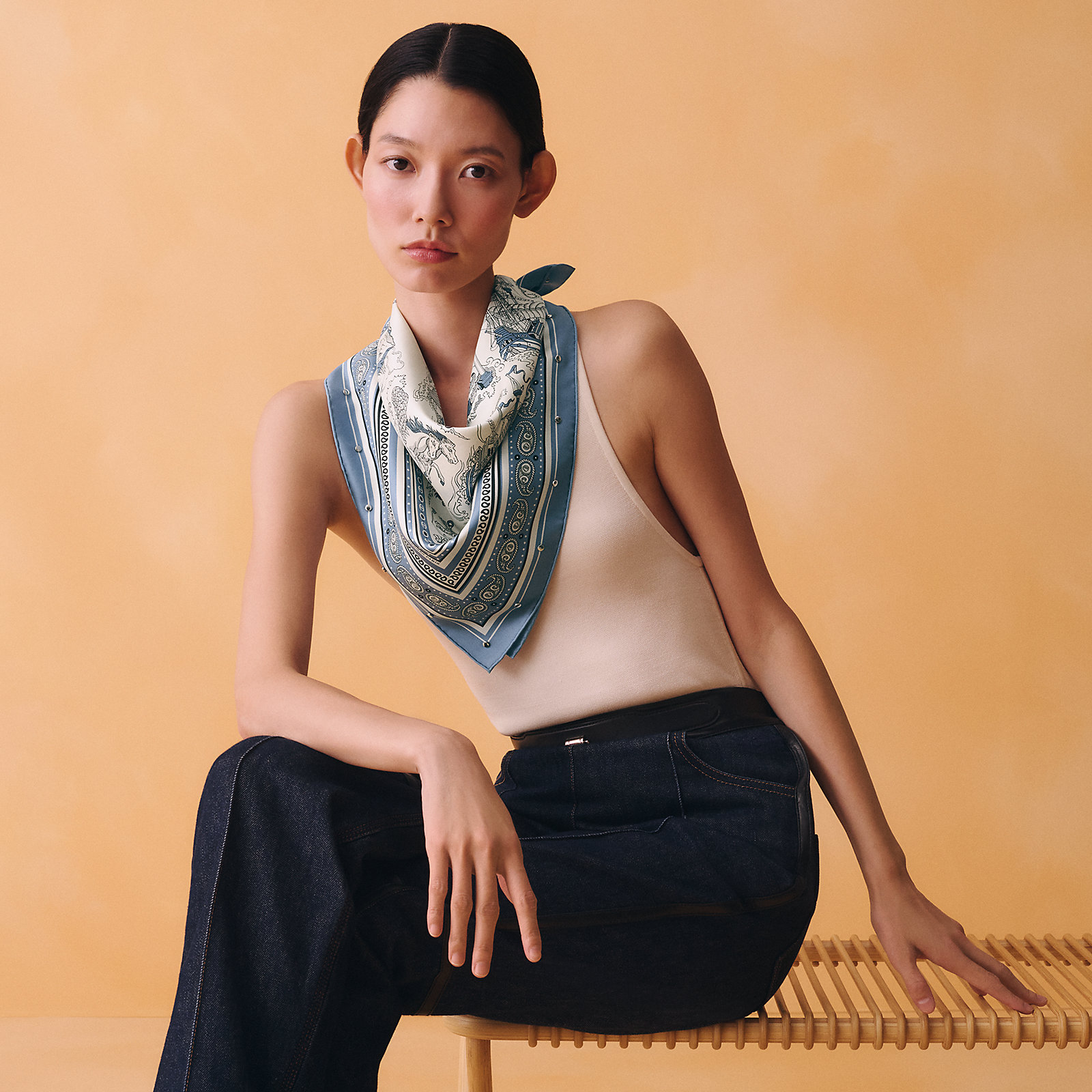 Tatouages Marins Bandana studded scarf 70
