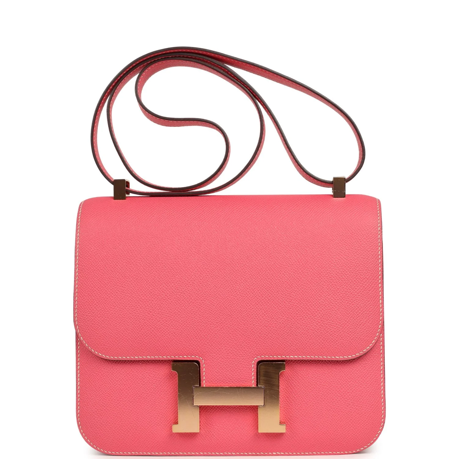 Hermes Special Order (HSS) Constance 24 Rose Azalee Verso Epsom Gold Hardware